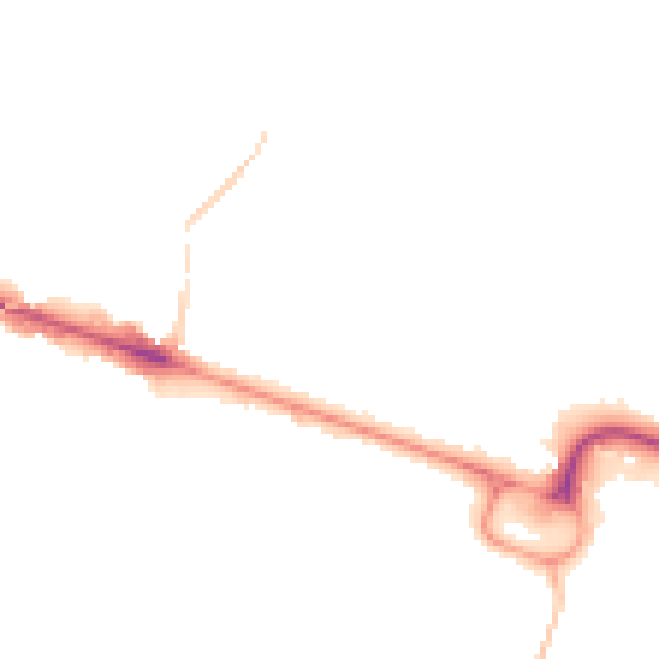 Night-time road noise heatmap for BH12 1BX