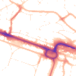 Daytime road noise heatmap for BH12 1BY