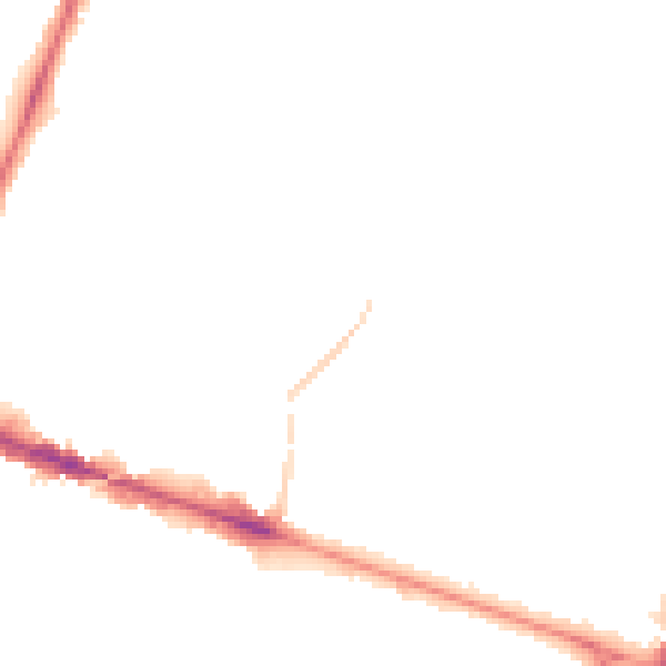 Night-time road noise heatmap for BH12 1DU