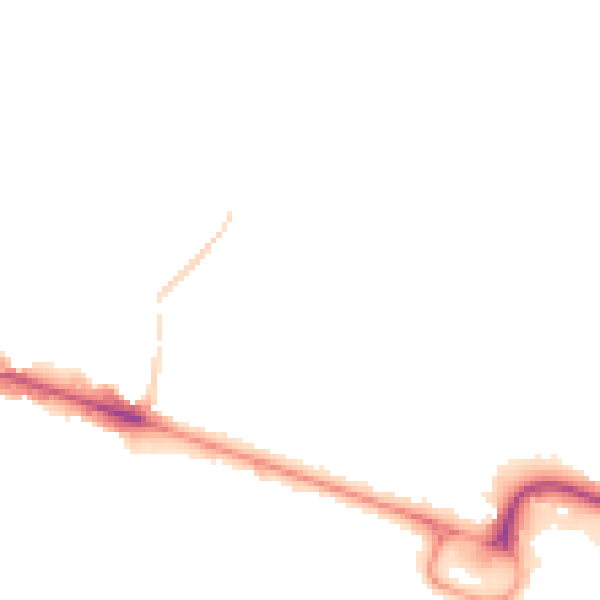 Night-time road noise heatmap for BH12 1EF