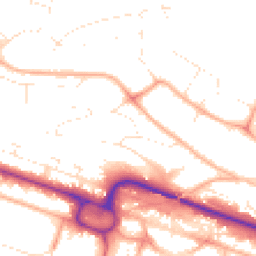 Daytime road noise heatmap for BH12 1EW