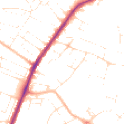Daytime road noise heatmap for BH12 1JH