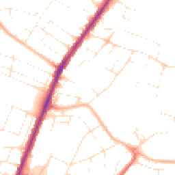 Daytime road noise heatmap for BH12 1JQ