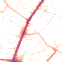 Daytime road noise heatmap for BH12 1LZ