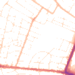 Daytime road noise heatmap for BH12 2DS