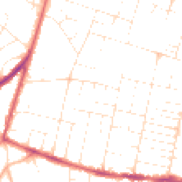 Daytime road noise heatmap for BH12 3BZ