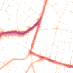 Daytime road noise heatmap for BH12 3JY