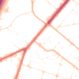 Daytime road noise heatmap for BH12 3LX