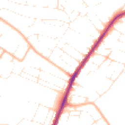 Daytime road noise heatmap for BH12 4AF