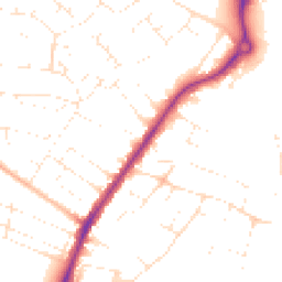Daytime road noise heatmap for BH12 4AW