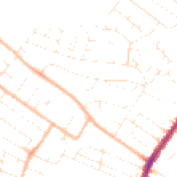 Daytime road noise heatmap for BH12 4DS