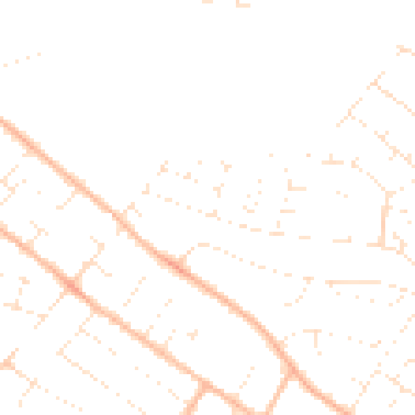 Daytime road noise heatmap for BH12 4EJ