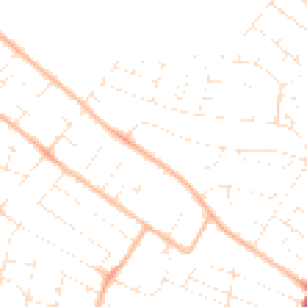 Daytime road noise heatmap for BH12 4HN