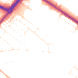 Daytime road noise heatmap for BH12 4JJ