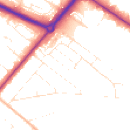 Daytime road noise heatmap for BH12 4LL