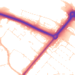 Daytime road noise heatmap for BH12 4PR