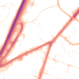 Daytime road noise heatmap for BH12 4QZ