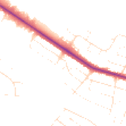 Daytime road noise heatmap for BH12 5AN