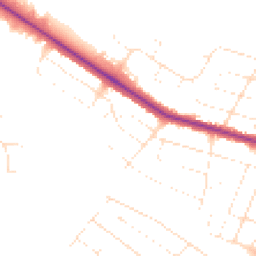 Daytime road noise heatmap for BH12 5AW
