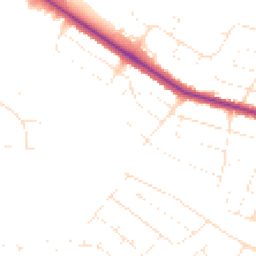 Daytime road noise heatmap for BH12 5AX