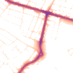 Daytime road noise heatmap for BH12 5BQ