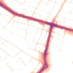 Daytime road noise heatmap for BH12 5DR