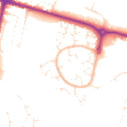 Daytime road noise heatmap for BH12 5EU