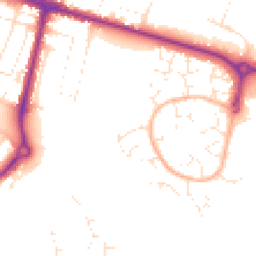 Daytime road noise heatmap for BH12 5EW