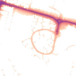 Daytime road noise heatmap for BH12 5EX