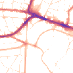Daytime road noise heatmap for BH13 6AN
