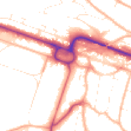Daytime road noise heatmap for BH13 6AZ