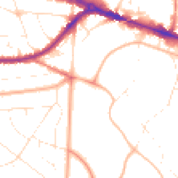 Daytime road noise heatmap for BH13 6BY