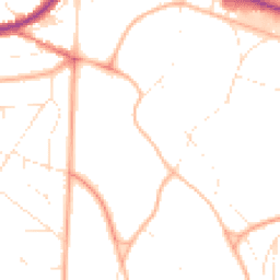 Daytime road noise heatmap for BH13 6BZ