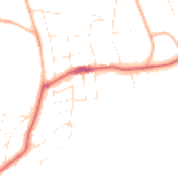 Daytime road noise heatmap for BH13 7JB