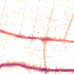 Daytime road noise heatmap for BH14 0AA