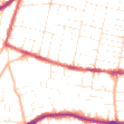 Daytime road noise heatmap for BH14 0AE