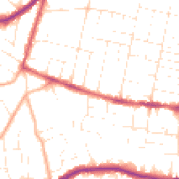 Daytime road noise heatmap for BH14 0AG