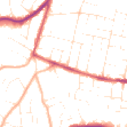 Daytime road noise heatmap for BH14 0AJ