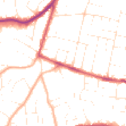Daytime road noise heatmap for BH14 0AL