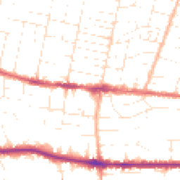 Daytime road noise heatmap for BH14 0AP