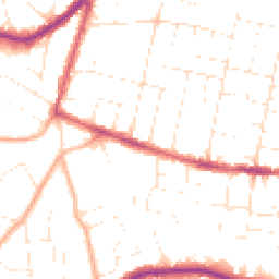 Daytime road noise heatmap for BH14 0AQ