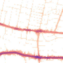 Daytime road noise heatmap for BH14 0AR