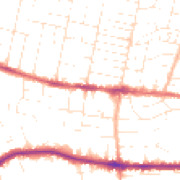 Daytime road noise heatmap for BH14 0AS