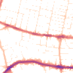 Daytime road noise heatmap for BH14 0AU