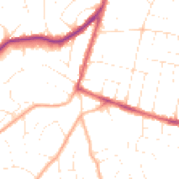 Daytime road noise heatmap for BH14 0AW