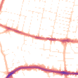 Daytime road noise heatmap for BH14 0AX