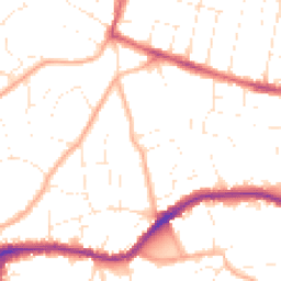 Daytime road noise heatmap for BH14 0AZ