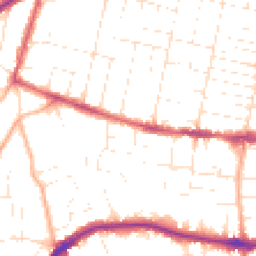 Daytime road noise heatmap for BH14 0BB