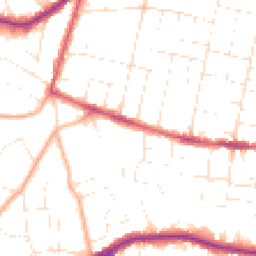 Daytime road noise heatmap for BH14 0BD