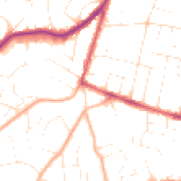 Daytime road noise heatmap for BH14 0BE